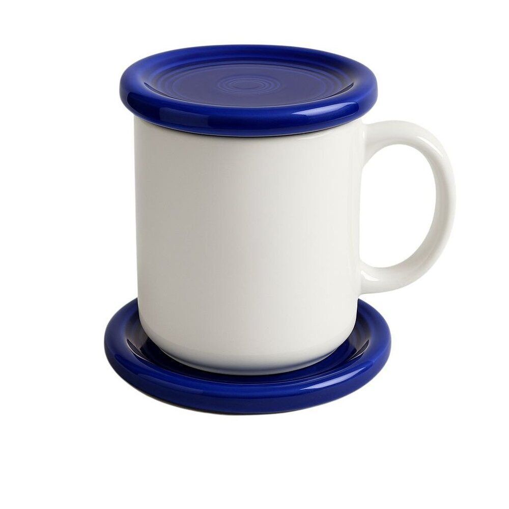 FIESTAWARE Fiesta Coaster Dish Plate Twilight Blue CUP COVER MUG LID CERAMIC